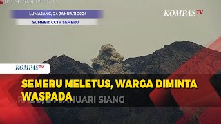 Gunung Semeru Meletus Keluarkan Asap Setinggi 800 Meter [upl. by Kirit]