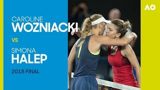 Caroline Wozniacki v Simona Halep  Australian Open 2018 Final  AO Classics [upl. by Aicnatsnoc]