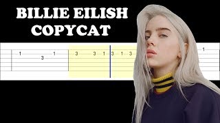 Billie Eilish  Copycat Easy Guitar Tabs Tutorial [upl. by Eneleahcim]