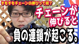 【電動アシスト自転車】チェーンが伸びるってどういうこと？そして負の連鎖が始まる。（電動自転車ブリヂストンヤマハパナソニックギアスプロケット交換） [upl. by Nnylram]