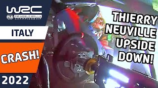 Thierry Neuville CRASH  WRC Rally Italia Sardegna 2022 WRC All Live clip [upl. by Dearr376]