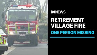 One person missing after fire at retirement village in Kilmore north of Melbourne  ABC News [upl. by Ecinrev]