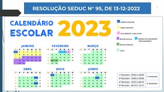 Calendário Escolar 2023 [upl. by Nosak79]