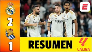 REMONTADA DEL REAL MADRID Le ganó 21 a la Real Sociedad con GOLES de Valverde y Joselu  La Liga [upl. by Sekofski494]