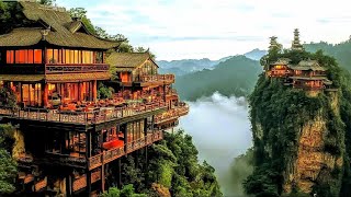 Wangxian  A town with houses hanging on high mountain cliffs [upl. by Luemas]