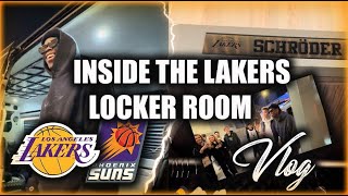 INSIDE THE LAKERS LOCKER ROOM  LAKERS VS SUNS [upl. by Nerol]