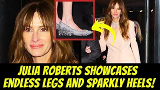 Julia Roberts Showcases Endless Legs and Sparkly Heels amp Shares Throwback Photo of Her Twins [upl. by Eissak]