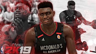 NBA 2K19 Zions MyCAREER 1  McDonalds AllAmerican Game Cam Reddish vs Zion Williamson [upl. by Reace]