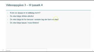 Videooppgåve 3 til innføring i juridisk metode [upl. by Notsreik664]