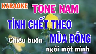 Tình Chết Theo Mùa Đông Karaoke Tone Nam Nhạc Sống  Phối Mới Dễ Hát  Nhật Nguyễn [upl. by Lamiv]