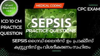 Sepsis Practice questions and guidelines ICD 10 CMCPC Exam [upl. by Joan]