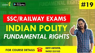 SSC  Railways  INDIAN POLITY  FUNDAMENTAL RIGHTS [upl. by Araihc]