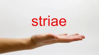 How to Pronounce striae  American English [upl. by Honor]