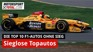 Die zehn besten Formel1Autos ohne Sieg [upl. by Honora]