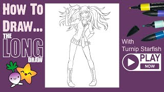 HOW TO DRAW Junko Enoshima full figure from Danganronpa with Turnip Starfish  The long draw [upl. by Aggi]