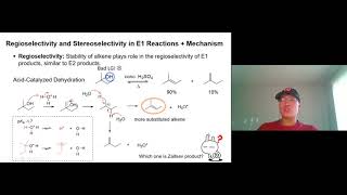 Lecture Video Ch7 2 15 Regioselectivity and Stereoselectivity of E1 [upl. by Aihsenat]