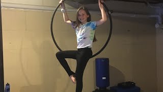 10 Aerial Hoop Beginner Moves Handstand Tutorial [upl. by Ashlen]