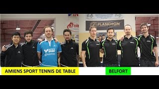 AMIENS SPORT TENNIS DE TABLE vs BELFORT 83 Nationale 1 [upl. by Manvil421]