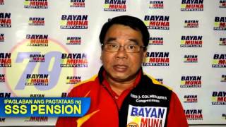 Video Cong Neri Colmenares on SSS Pension Increase Bill [upl. by Anatollo]