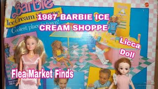 VINTAGE 1987 MATTEL BARBIE ICE CREAM SHOPPE  DOLLS  FLEA MARKET FINDS [upl. by Orsini]