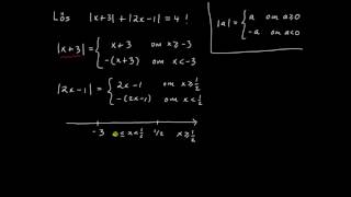 Absolutbelopp del 3  ekvation med två belopp [upl. by Abbey]