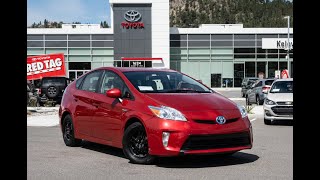 Red 2012 Toyota Prius Walkaround  Kelowna Toyota [upl. by Adnaw]