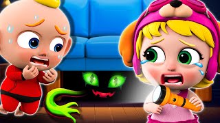 Monsters in The Dark😨 Camping Song  Something In The Dark Song  More For Kids amp Nursery Rhymes [upl. by Eelarbed702]