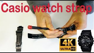 How to change a strap on a Casio GShock watch step by step [upl. by Om]