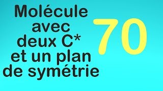 703éme cas Molécule avec deuc carbones asymétrique présentant un plan de symétrie [upl. by Kcirneh380]