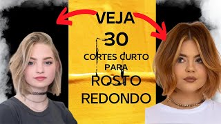 Veja 30 cortes MAGNÍFICOS para rosto redondo Cabelos curtos e médioAfina e valoriza  GORDINHO [upl. by Akapol676]