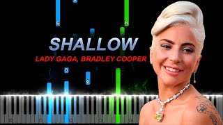 Lady Gaga Bradley Cooper  Shallow A Star Is Born Piano Tutorial [upl. by Truitt548]