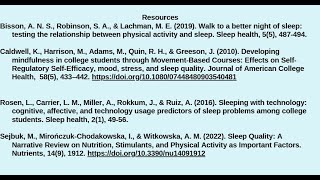 Sleep Hygiene for College Students NSC150 GCU [upl. by Irehj]