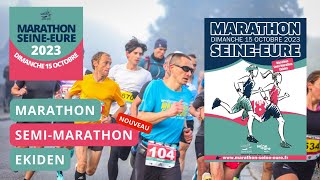 LIVE Marathon Seine Eure 2023  18ème édition  Marathon SemiMarathon amp Ekiden [upl. by Reteip965]