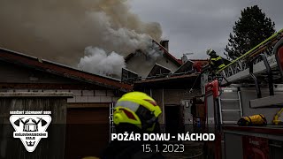 15 1 2023  Požár rodinného domu  Náchod [upl. by Rind]