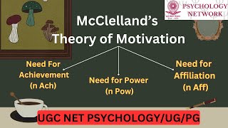 Mclellands Theory of Motivation  Achievement Power Affiliation  Need Theory UGC NET PSYCHOLOGY [upl. by Nylra]