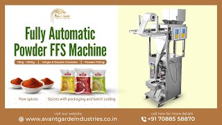 Avant Garde Fully Automatic Powder FFS Machine [upl. by Kind]