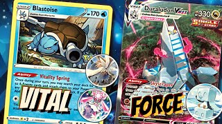 Blastoise Box Deck Profile 🐢🛀 W Duraludon VMAX amp Stoutland V PTCG Online Gameplay Pokemon GO [upl. by Roselle883]