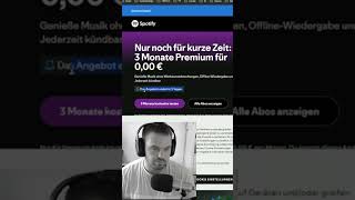 Spotify Premium kostenlos für 3 Monate Neukunden shorts [upl. by Rask]