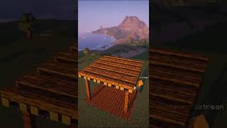 Suspended terrace for your mini camping site🤣🏗🏕 buildminecraft minecraft minecraftshorts [upl. by Adella]