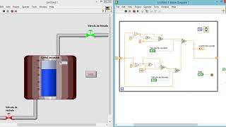 Práctica de vaciado y llenado de un tanque Labview 2017 [upl. by Rofotsirk]