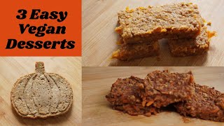 3 Vegan Desserts  Quick amp Easy  No SugarVegan cakes [upl. by Hauser11]