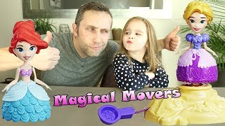 Les princesses Disney dansent et tournent comme des toupies à la maison  Magical Movers Unboxing [upl. by Hanikas]