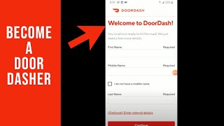 How to Sign Up for Door Dash Driver Program [upl. by Marelda]