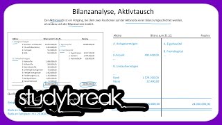 Bilanzanalyse Aktivtausch  Externes Rechnungswesen [upl. by Sokim]