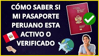 ✅Averigua si tu PASAPORTE Peruano esta ACTIVO o VERIFICADO 😎💻 [upl. by Sudnor]