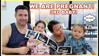 YES WE ARE PREGNANT AGAIN THIRD BABY ANNOUNCEMENT ❤️  rhazevlogs [upl. by Lachish]