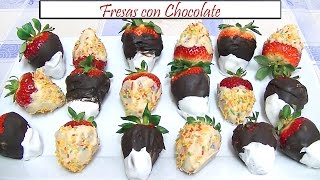 Fresas con Chocolate  Receta de Cocina en Familia [upl. by Hanas]