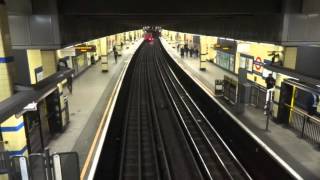 Tube trains leaving Aldgate East tube station [upl. by Aropizt913]