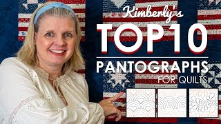 My TOP 10 Quilt Pantographs  How Should You Quilt It Choosing Longarm Quilting Designs [upl. by Adnor]