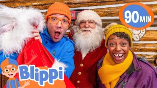 Blippi and Meekahs Adventure with Santa Full Christmas Movie for Kids [upl. by Latnahc]